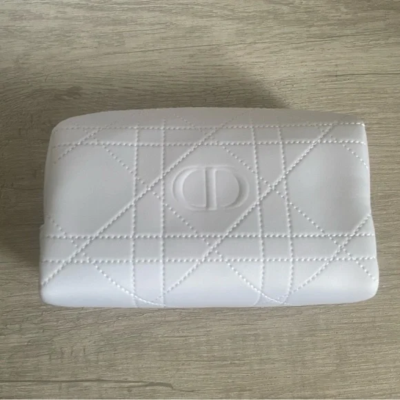 Authentic Dior White Quilted Cosmetic Bag. New. Comes With Box. - Picture 2 of 9